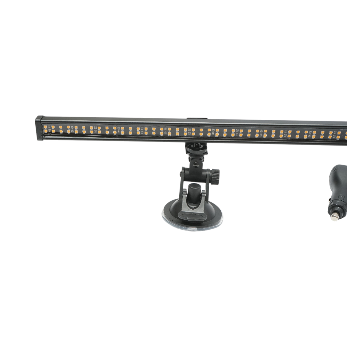 82cm LED strobe bar with suction cups, 60W, 10-30V, yellow, 15 lighting modes