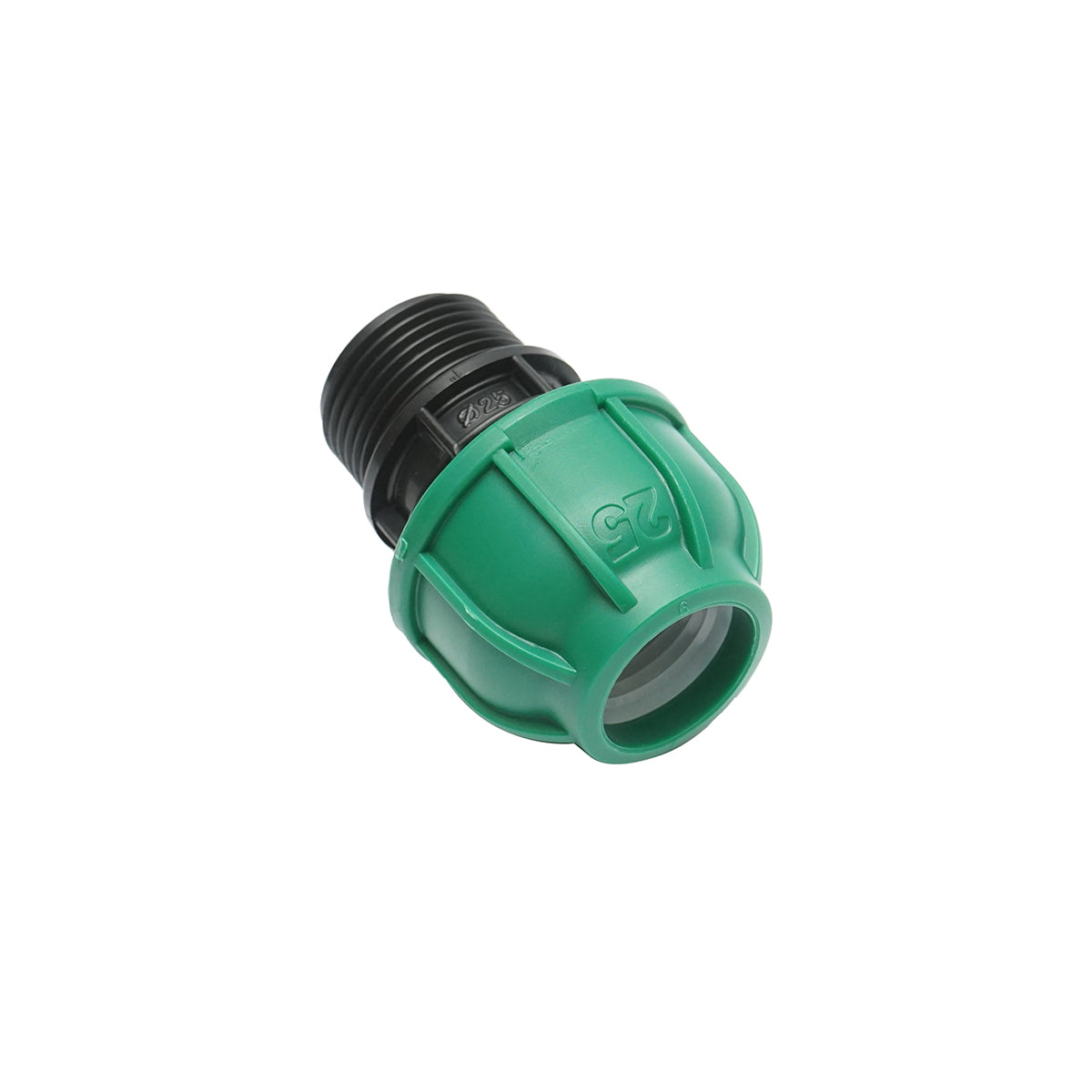 Compression fitting with external thread D25mmx1 inch, PN10 Bar for irrigation systems