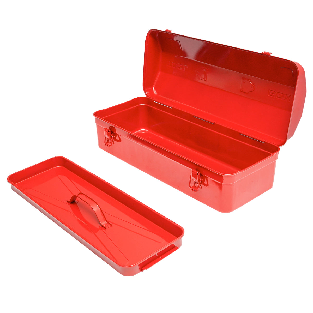 Red metal tool box 540x210x190mm Breckner Germany