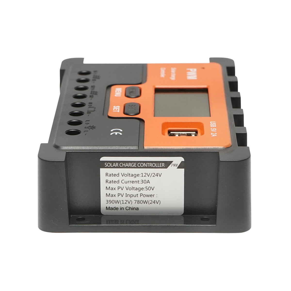 Voltage regulator for solar panel 30A 12V/24V 2X USB port 5V/2A Breckner Germany