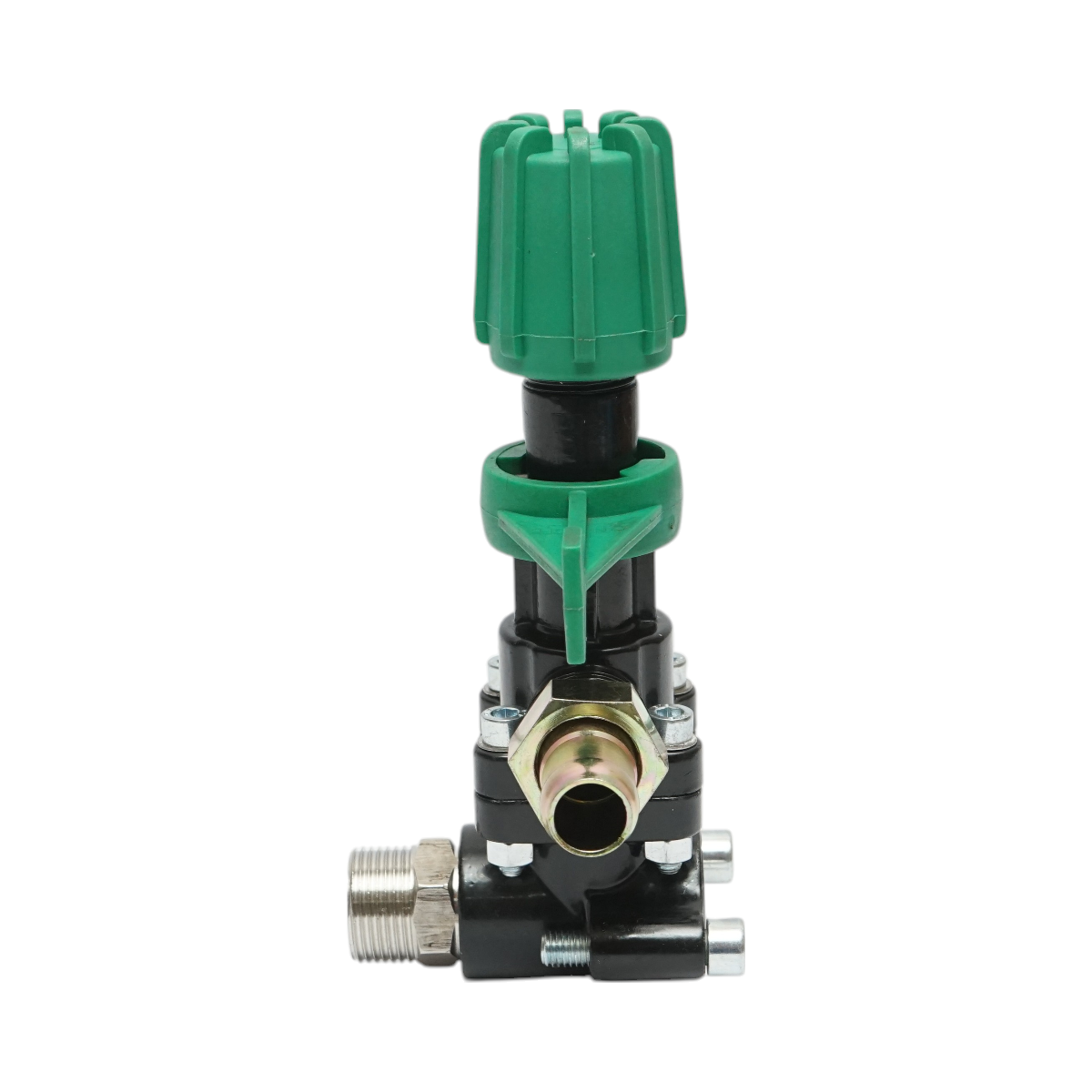 Pressure adjustment valve with manometer for herbicide applicator