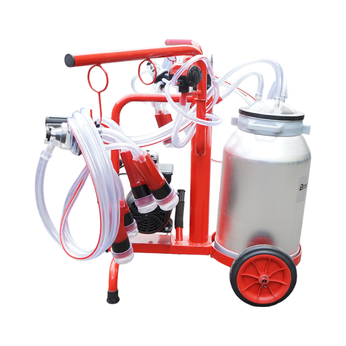 Milking machine for cows with 2 positions, 40L aluminum tank with vacuum frame (Breckner Germany)