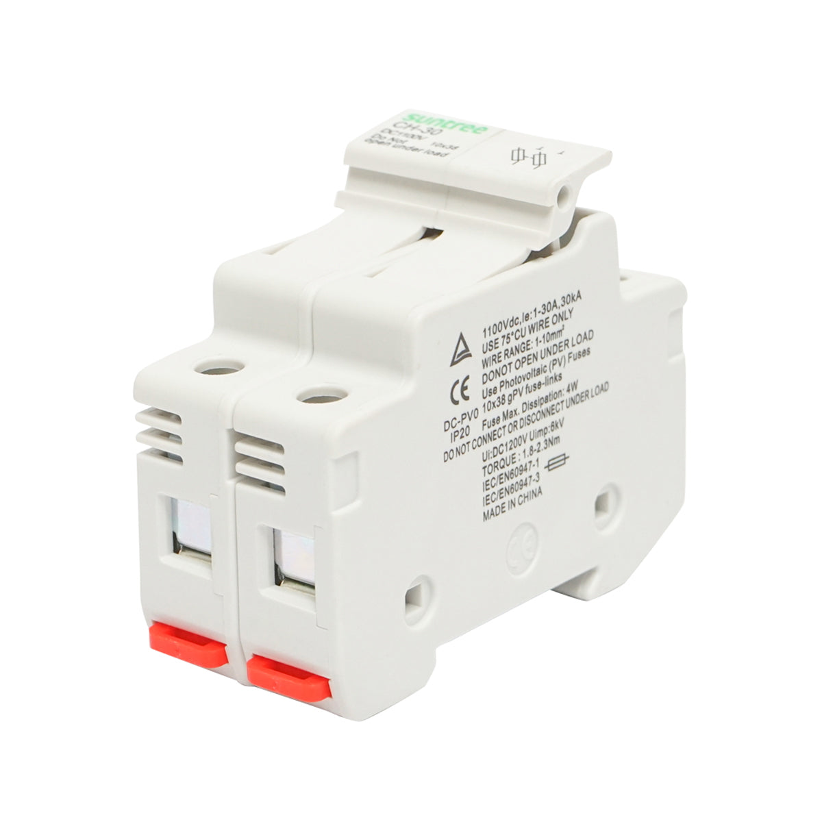 Base, fusible separator gPV for photovoltaic systems 2P, 1100V Suntree