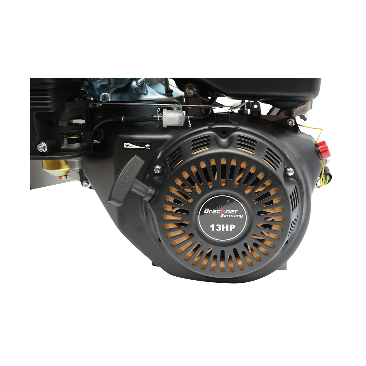 Gasoline engine 13HP, 4-stroke, 25mm pin shaft, pull start Breckner Germany