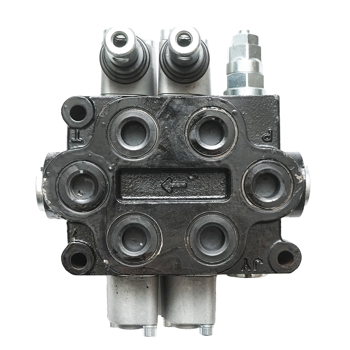 Hydraulic distributor with 2 levers 150 Bar, flow rate 80L/min M22x1.5mm for Forestry Tractor and Grapple