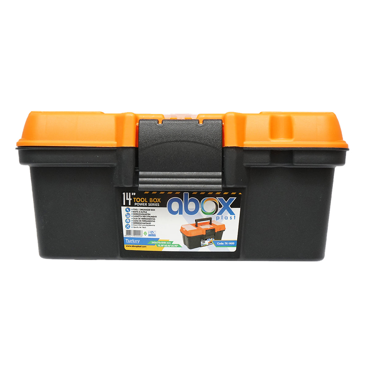 Plastic tool box 175x345x150mm