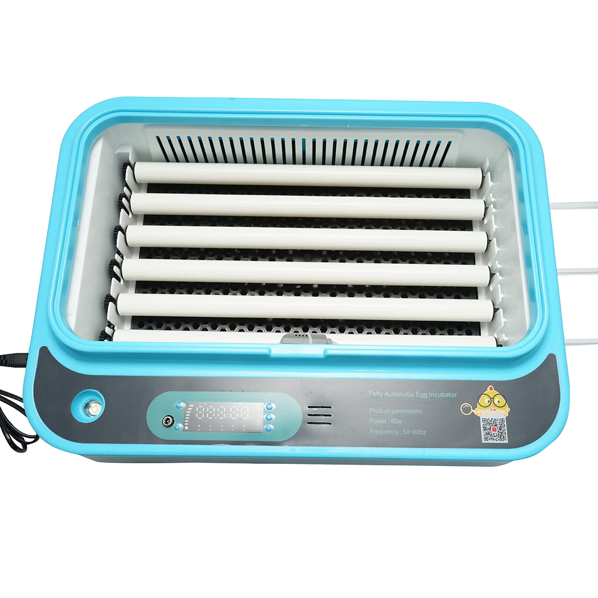 Automatic incubator 36 eggs 80W, 12V-220V, automatic rotation, temperature control, humidity, electronic display