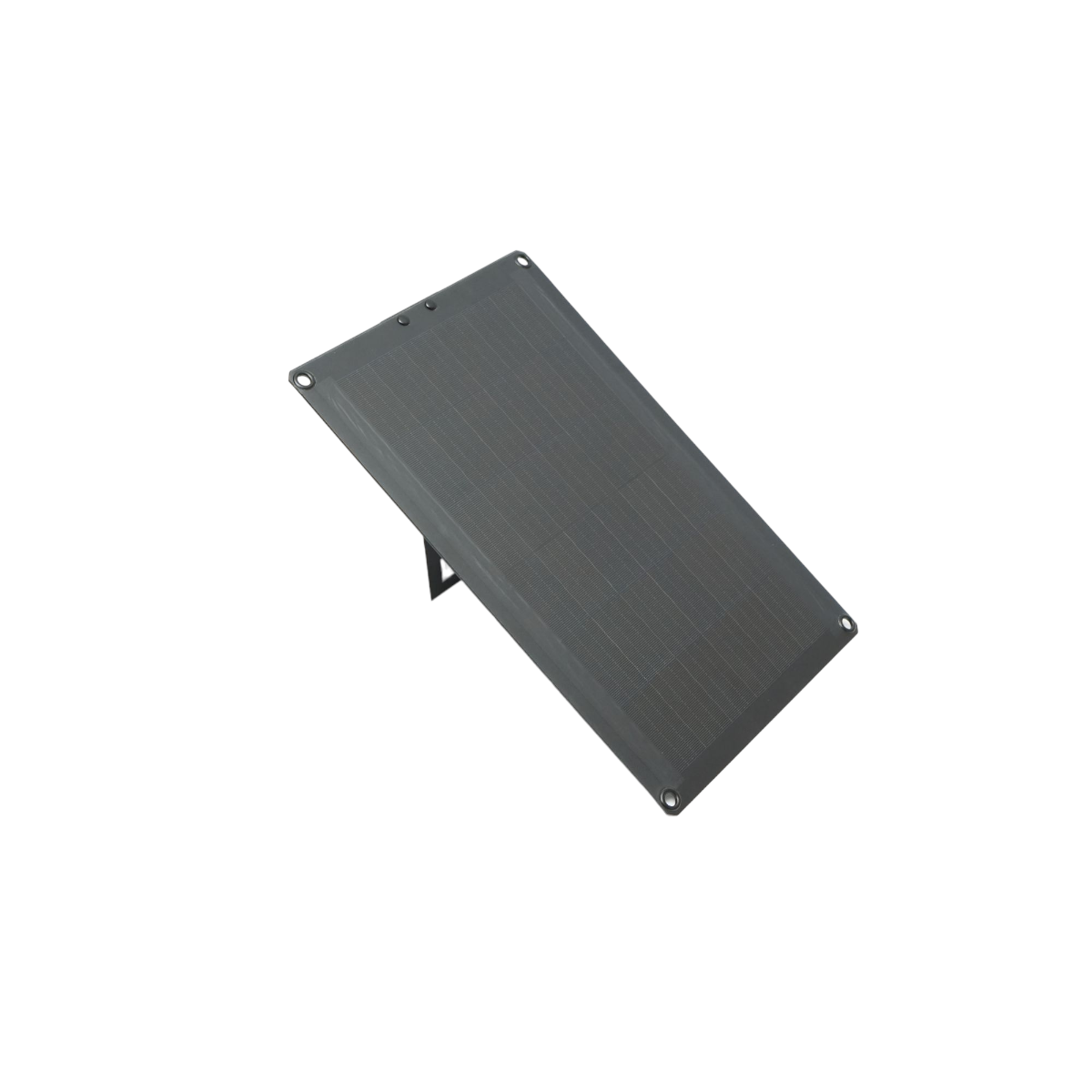 Portable solar photovoltaic system with 10W panel and voltage regulator for camping.