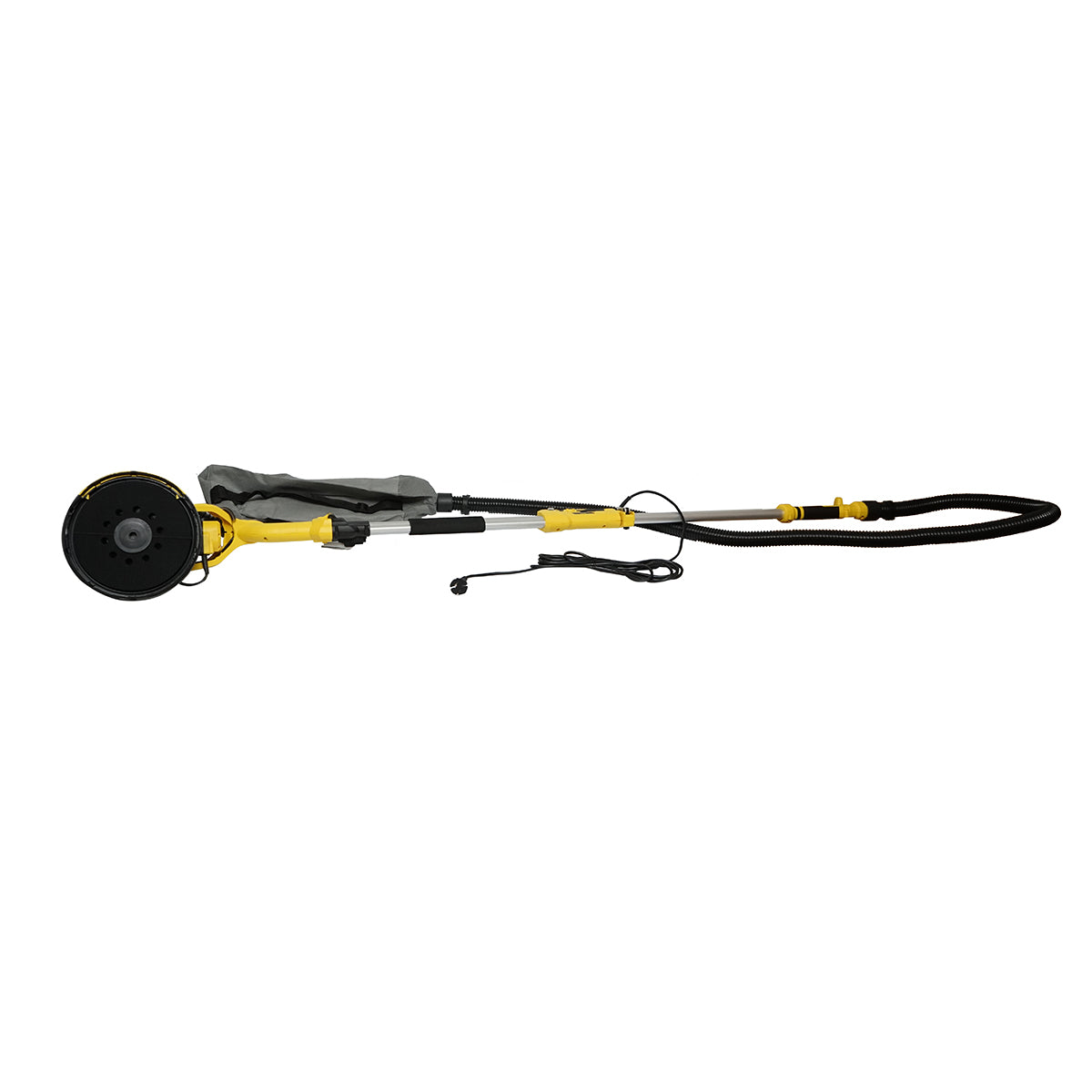Wall and ceiling sander with vacuum cleaner and bag 880W, 220V, 5 speed settings 1000-2100 r/min, telescopic arm 125-180cm, illuminated head with 72 LEDs, 6 discs 225mm Crownman