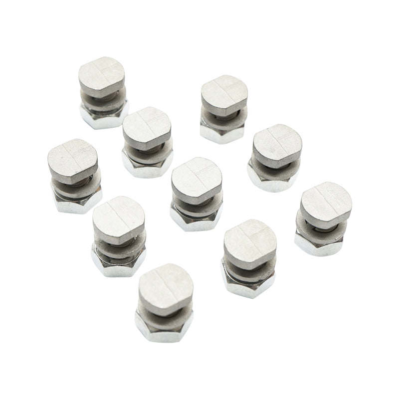 Electric wire connector through threading for electric fence