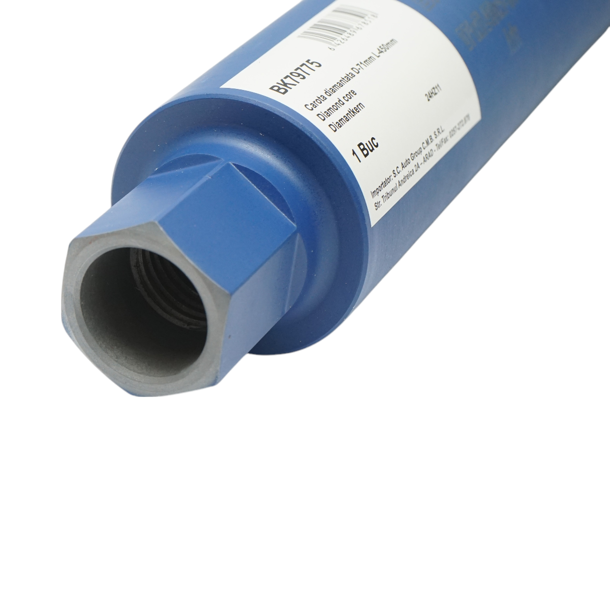 Diamond drill 71x450mm with 1-1/4 UNC internal thread, wet drilling for concrete, brick Breckner Germany