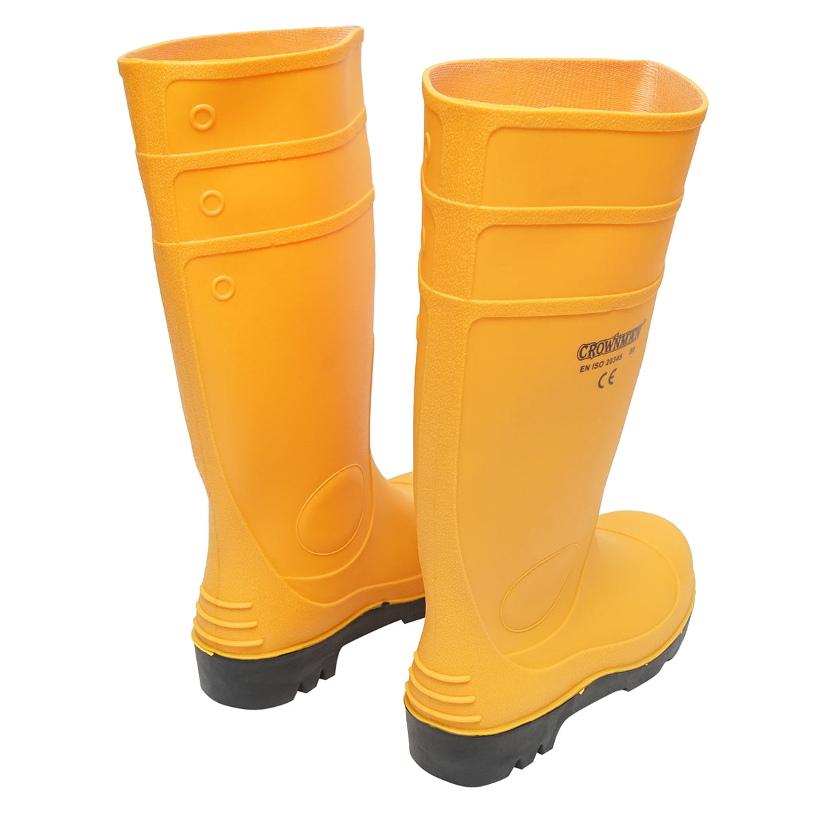 Rubber work boots, yellow, size 45 Crownman