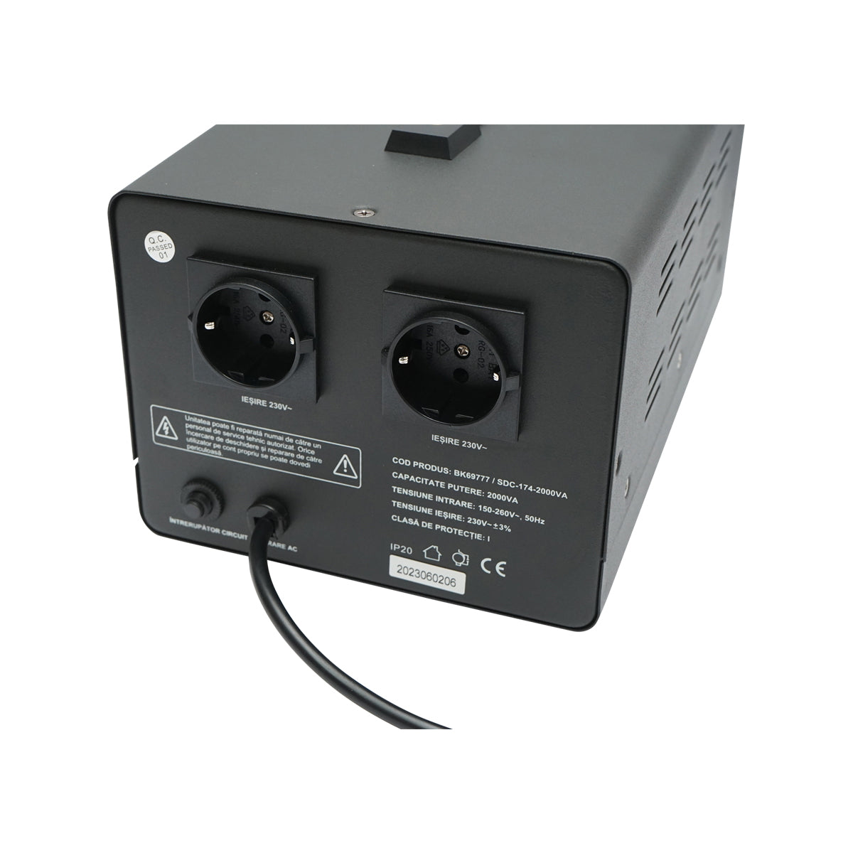 2000VA single-phase automatic voltage stabilizer with servomotor Breckner Germany