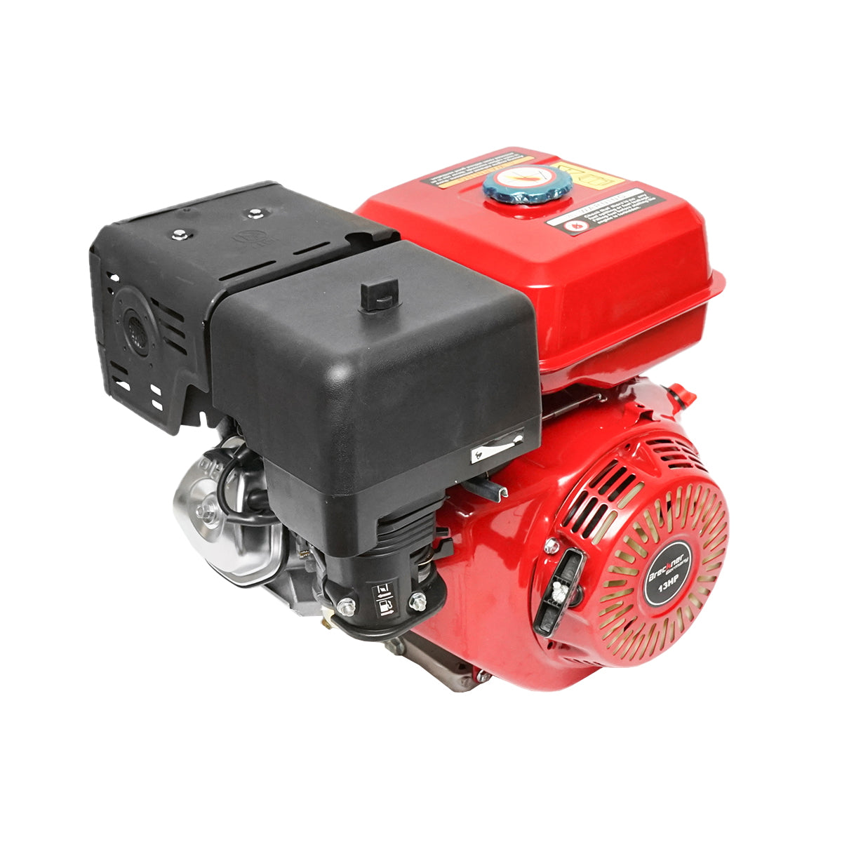 Gasoline engine 13HP, 4 strokes, 25mm shear pin shaft, pull start, Breckner Germany