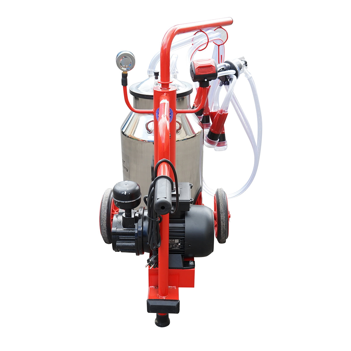 Milk milking machine 1 post bucket 30L stainless steel with vacuum frame (vacuum) Breckner Germany