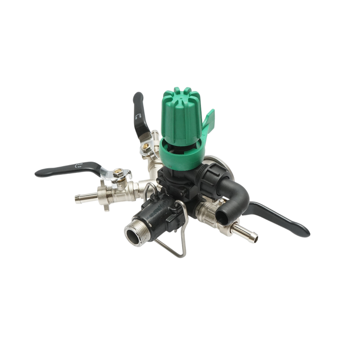 Distributor with 3 outlets for herbicide sprayer, glycerin manometer 1000 PSI