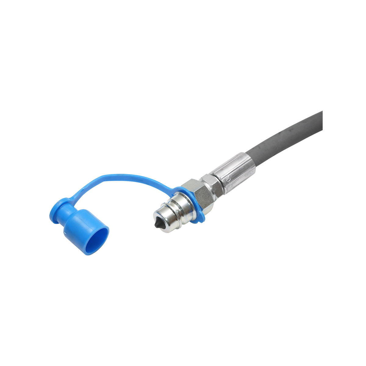 Hydraulic central drawbar with quick coupling, category 2-2, quick coupling, 700mm closed, stroke 350mm