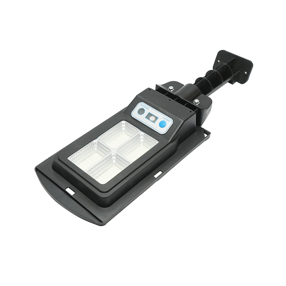 LED solar street lamp 6500K with 3W solar panel, 18000mAh battery, pole mount IP67 Breckner Germany