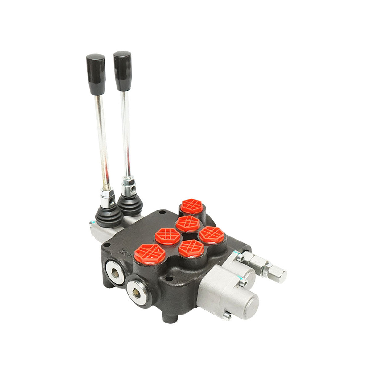 Hydraulic distributor with 2 levers, 1 floating 80L/min Breckner Germany