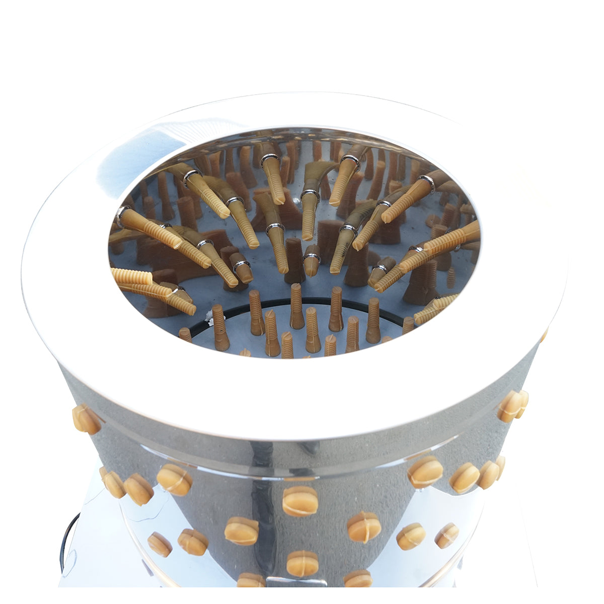 Inox plucker 1500W, 220V max capacity 4 birds, 157 fingers, 180 r/min IP68