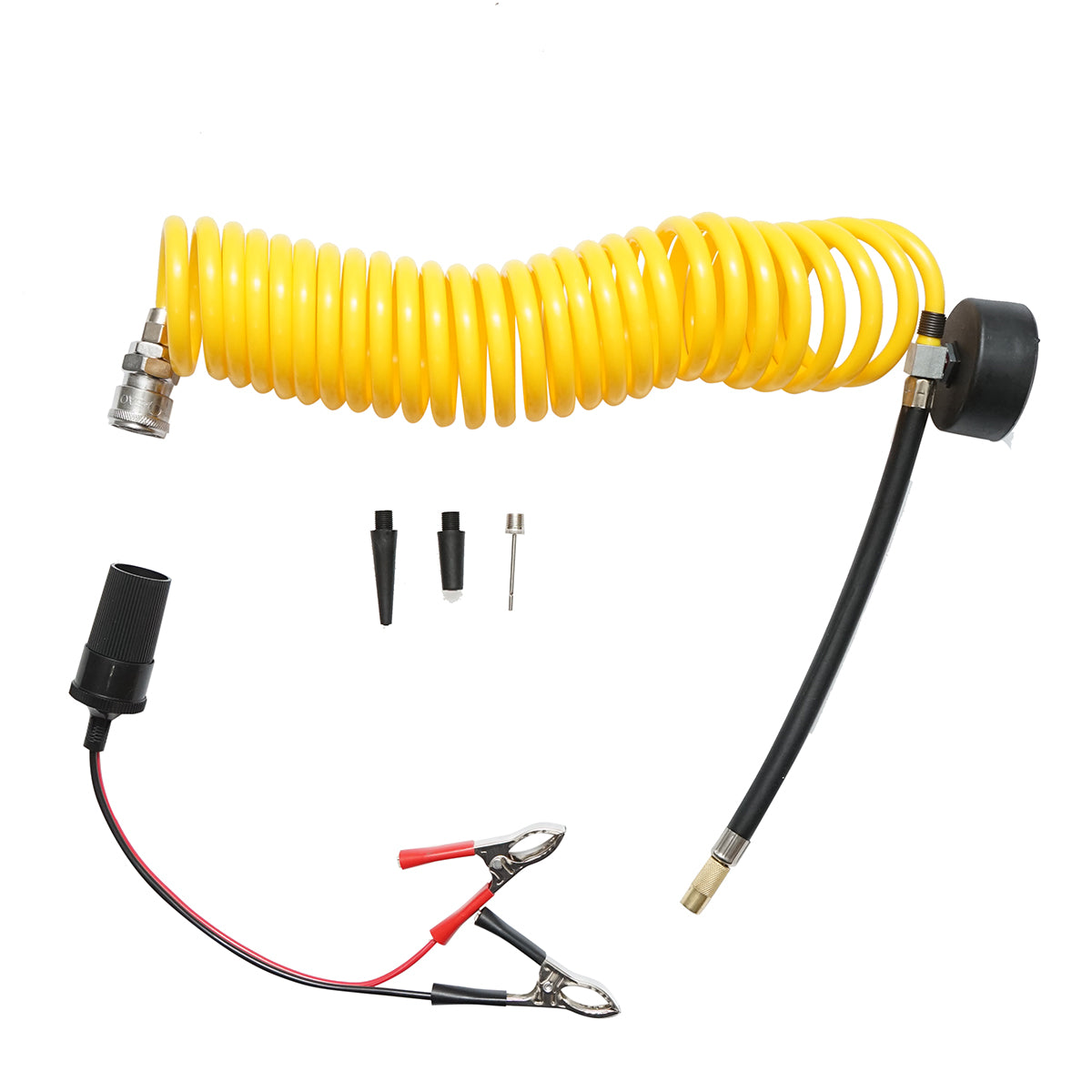 12V tire inflation air compressor, 150PSI, 85l/min, 2 cylinders, 3m cable for car lighter socket
