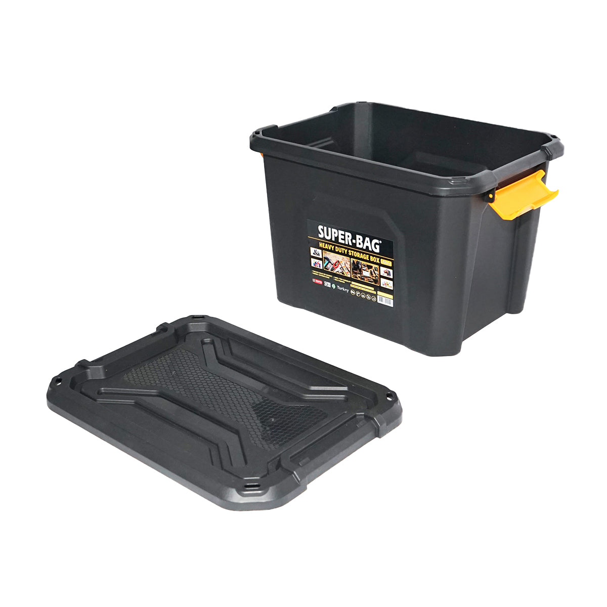 Storage box with lid for heavy loads 18L 385x295x260mm