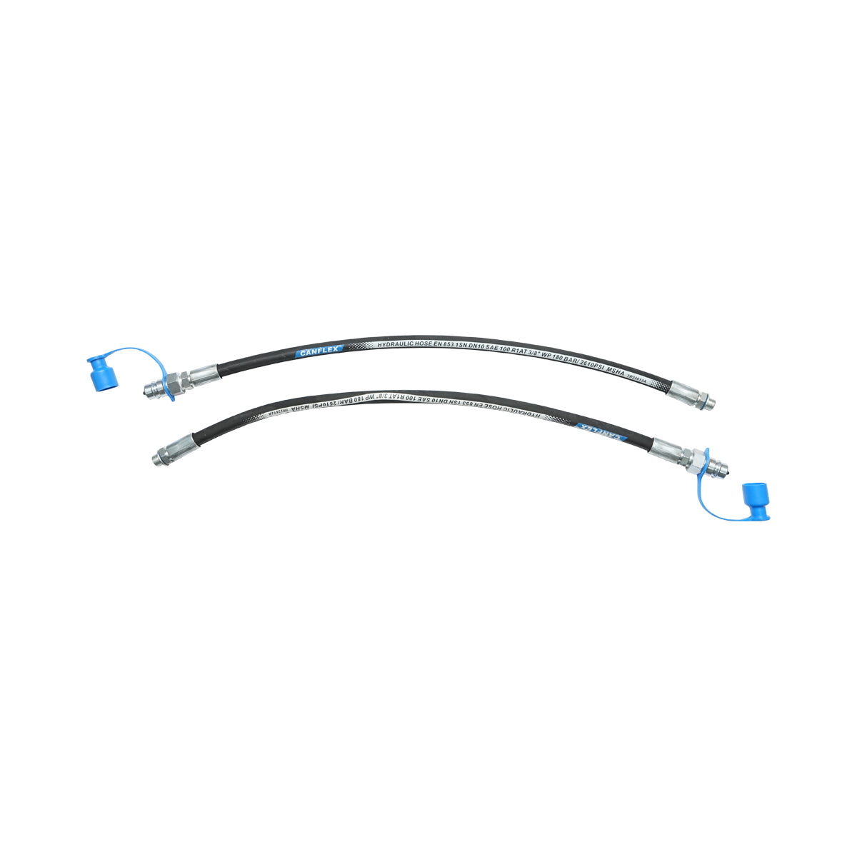 Hydraulic central drawbar with quick coupling, category 2-2, quick coupling, 585mm closed, stroke 245mm