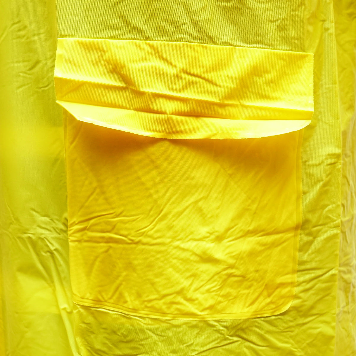 Waterproof hooded poncho L made of PVC, 2 pockets, snap closure, yellow Breckner Germany