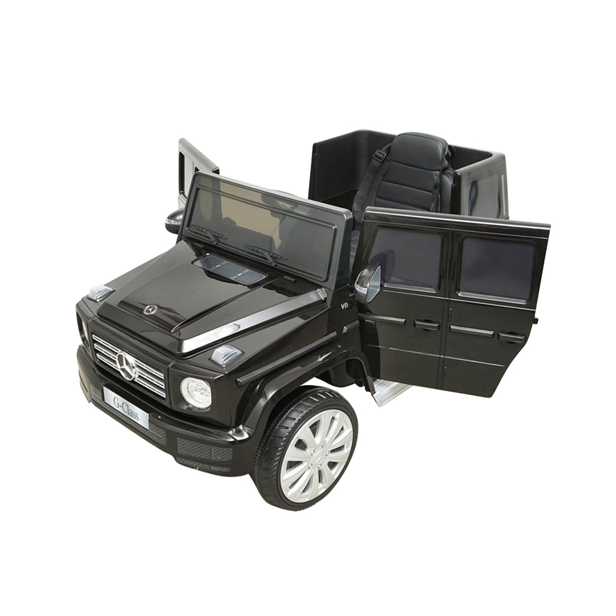 6V/7Ah battery electric car with remote control for kids Mercedes G500 JJ2077 black with leather seat