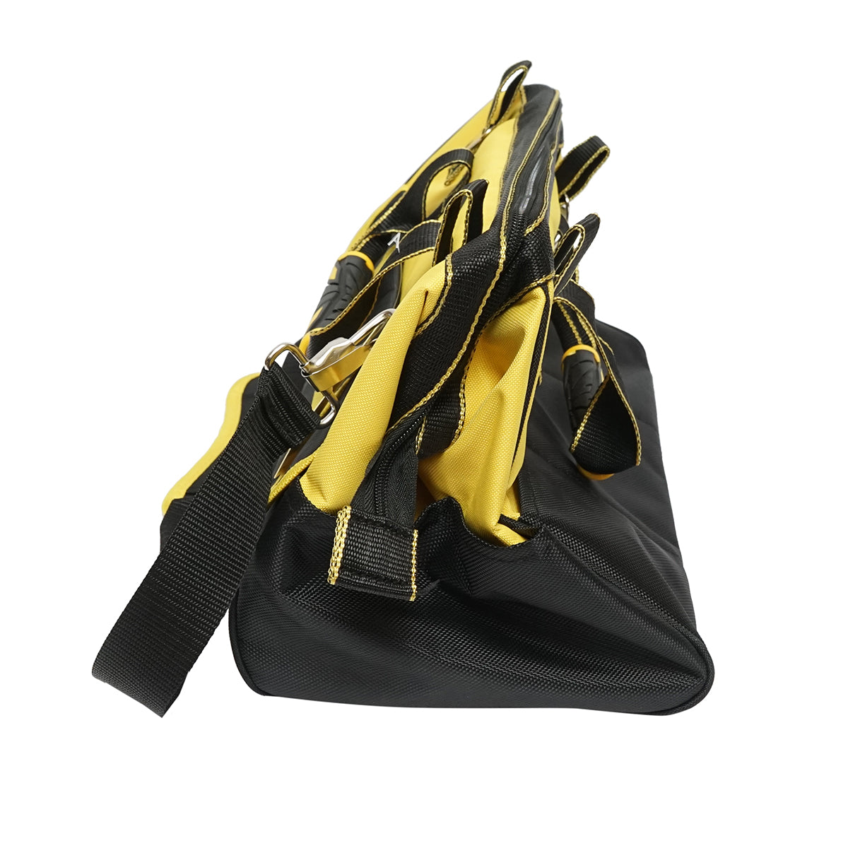 Tool bag with 14 pockets, textile material, shoulder strap, rubber handles 410x240x300mm Crownman