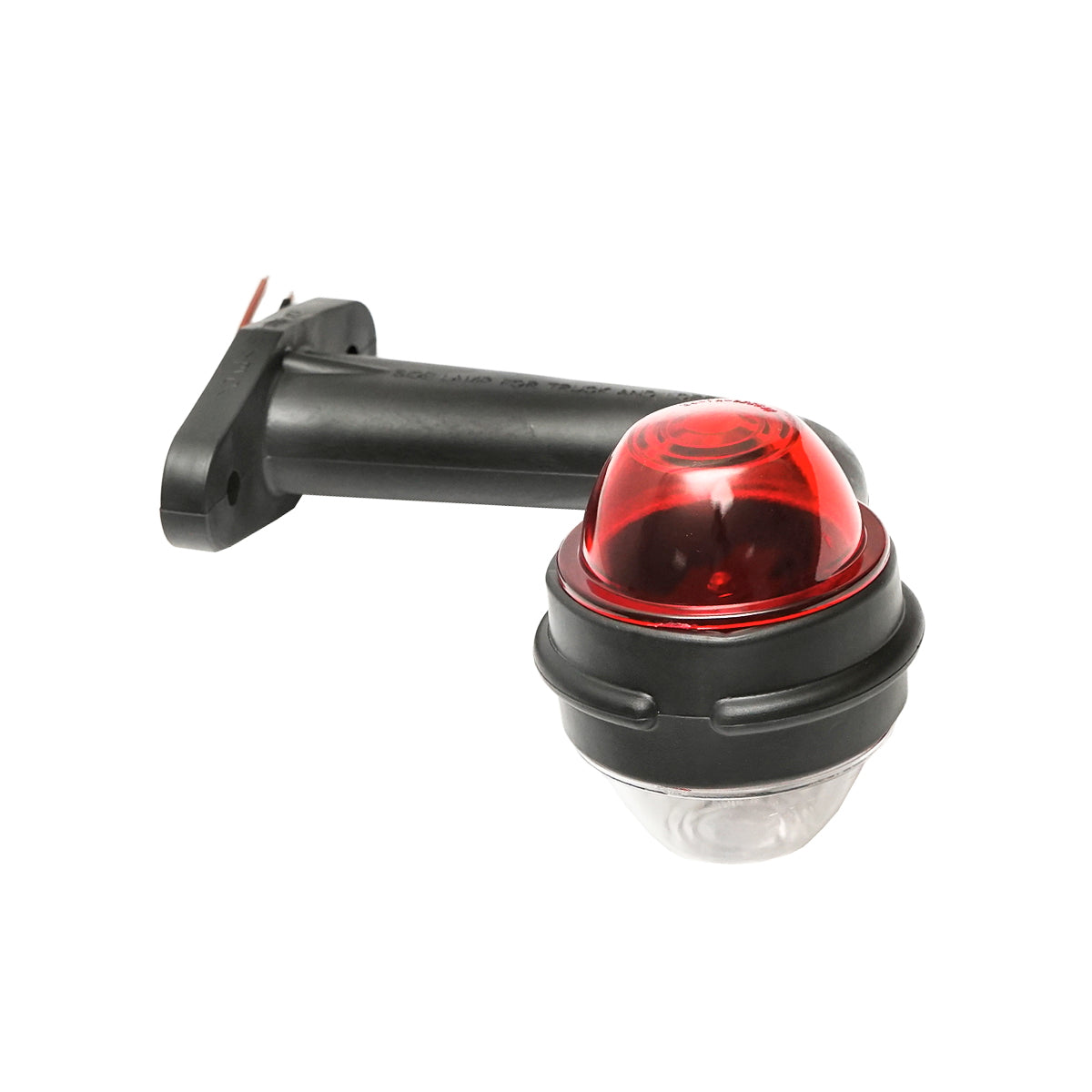 Set of LED side marker lights 24V red-white hard PVC