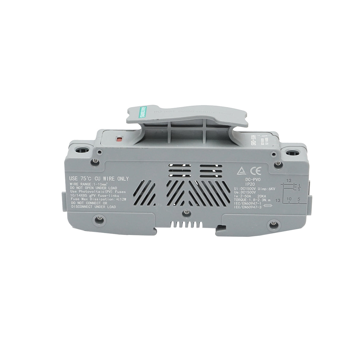 Base, gPV separator for fuse safety 10/14x85mm 1P, 1500V Suntree