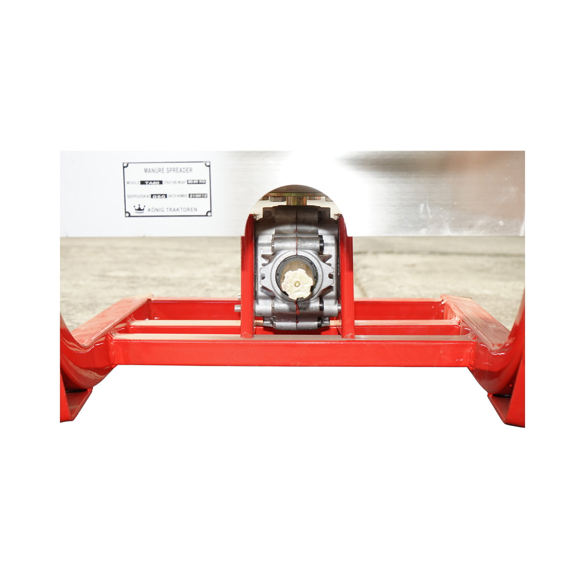 Stainless steel fertilizer distributor FLS400 with included cardan and 400 Kg hopper