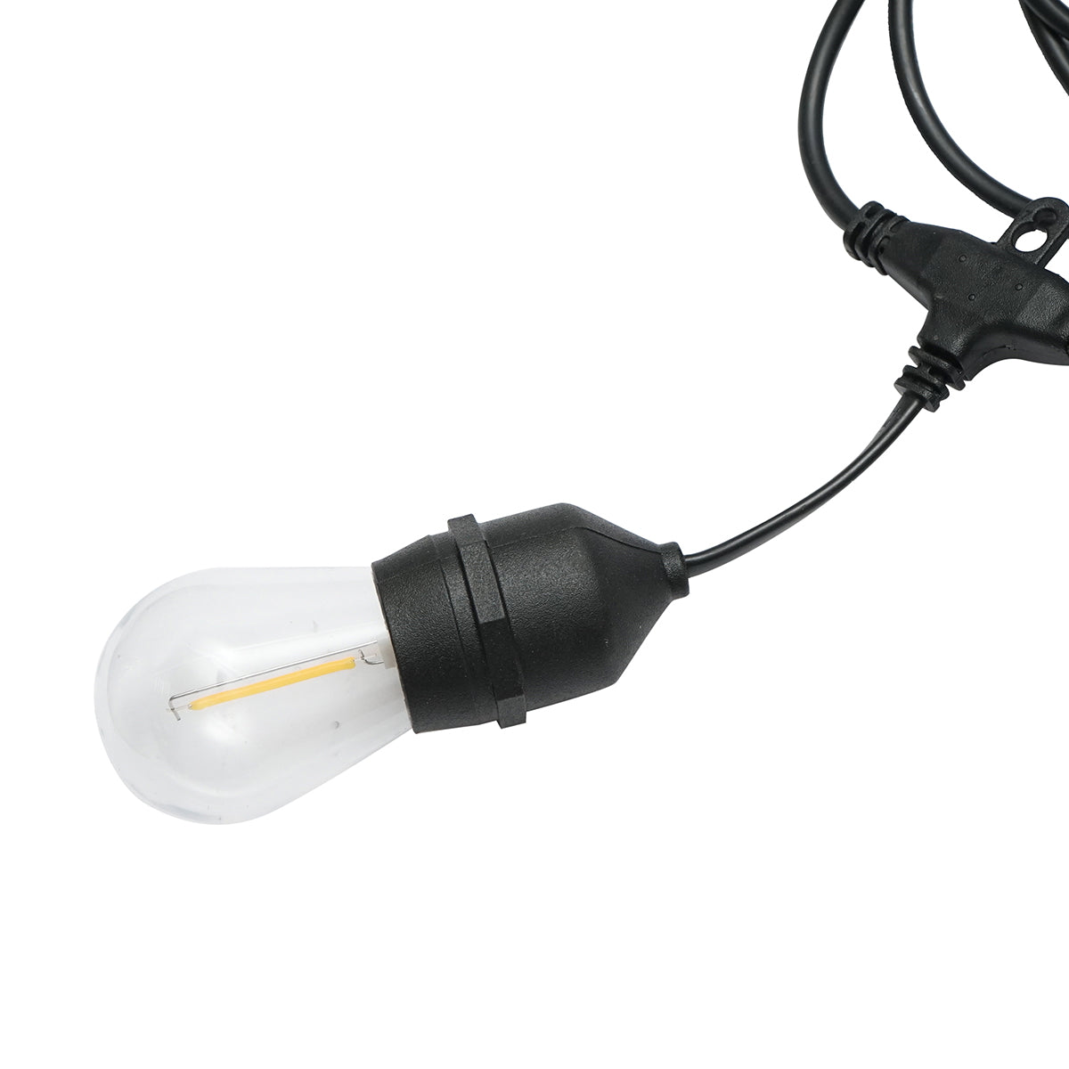 Outdoor LED lighting system with 12 E27 sockets, 6m cable, 220V IP44 Breckner Germany