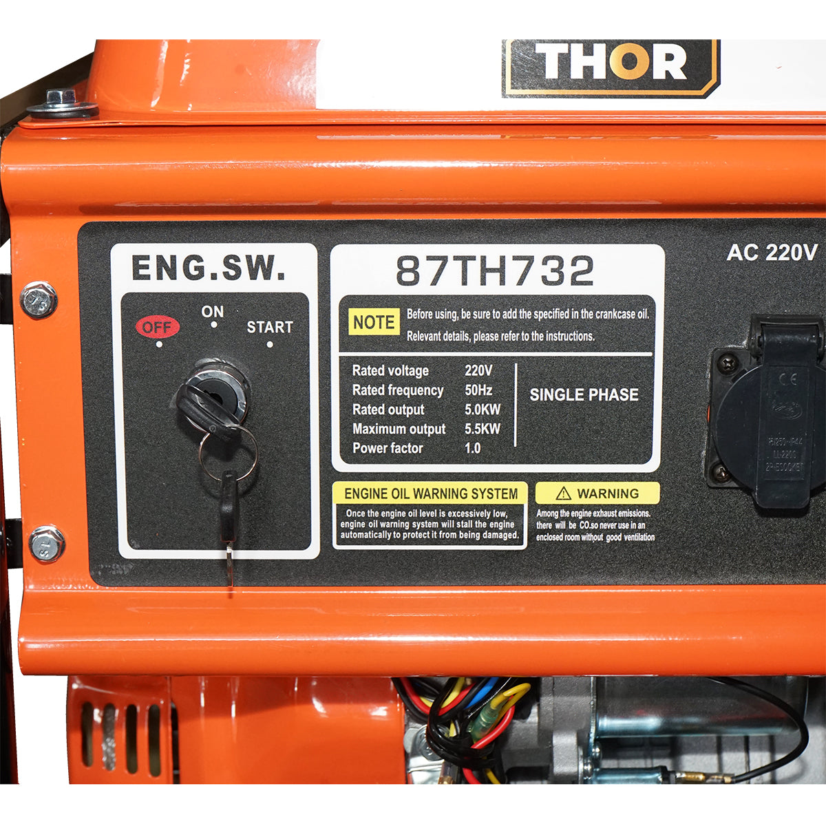 220V electric generator, 5.5KW gasoline Thor