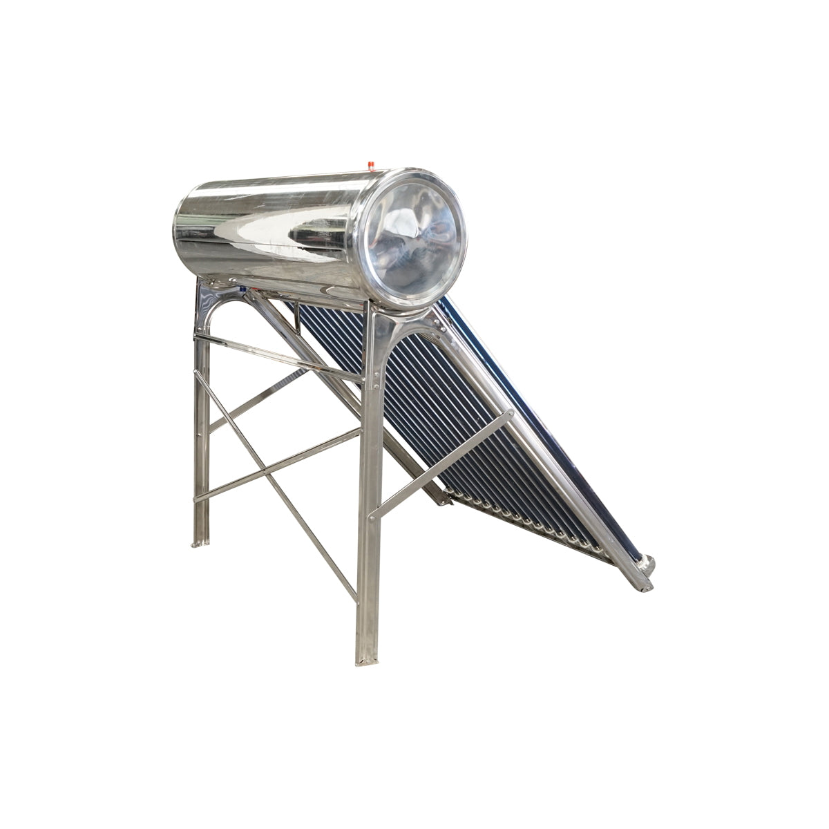 Unpressurized stainless steel solar panel with 18 tubes for hot water, 180L boiler, 1690x490x490mm Breckner Germany