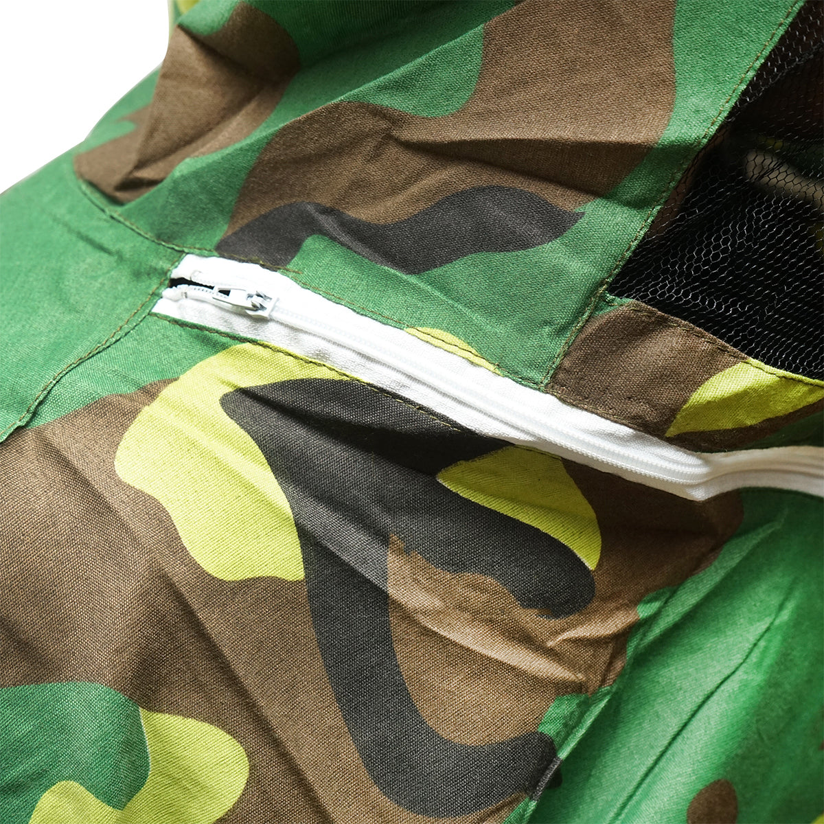 Camouflage beekeeping jacket size L with protective mask