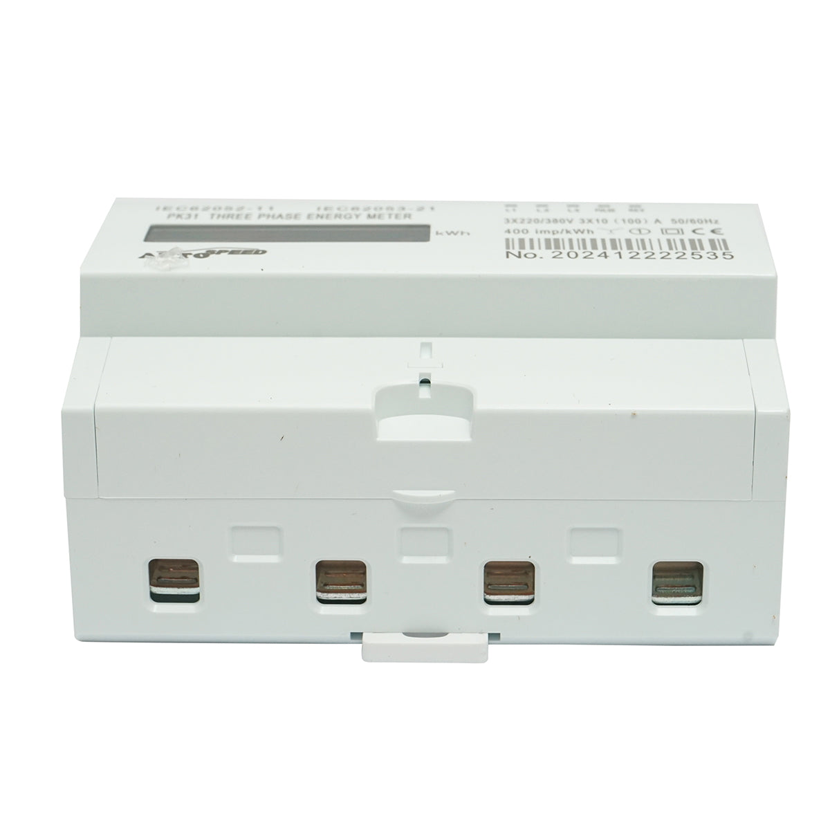 Meter, three-phase digital smart meter 380 VAC, 3x100A, DIN rail 7 modules MF0028-02816