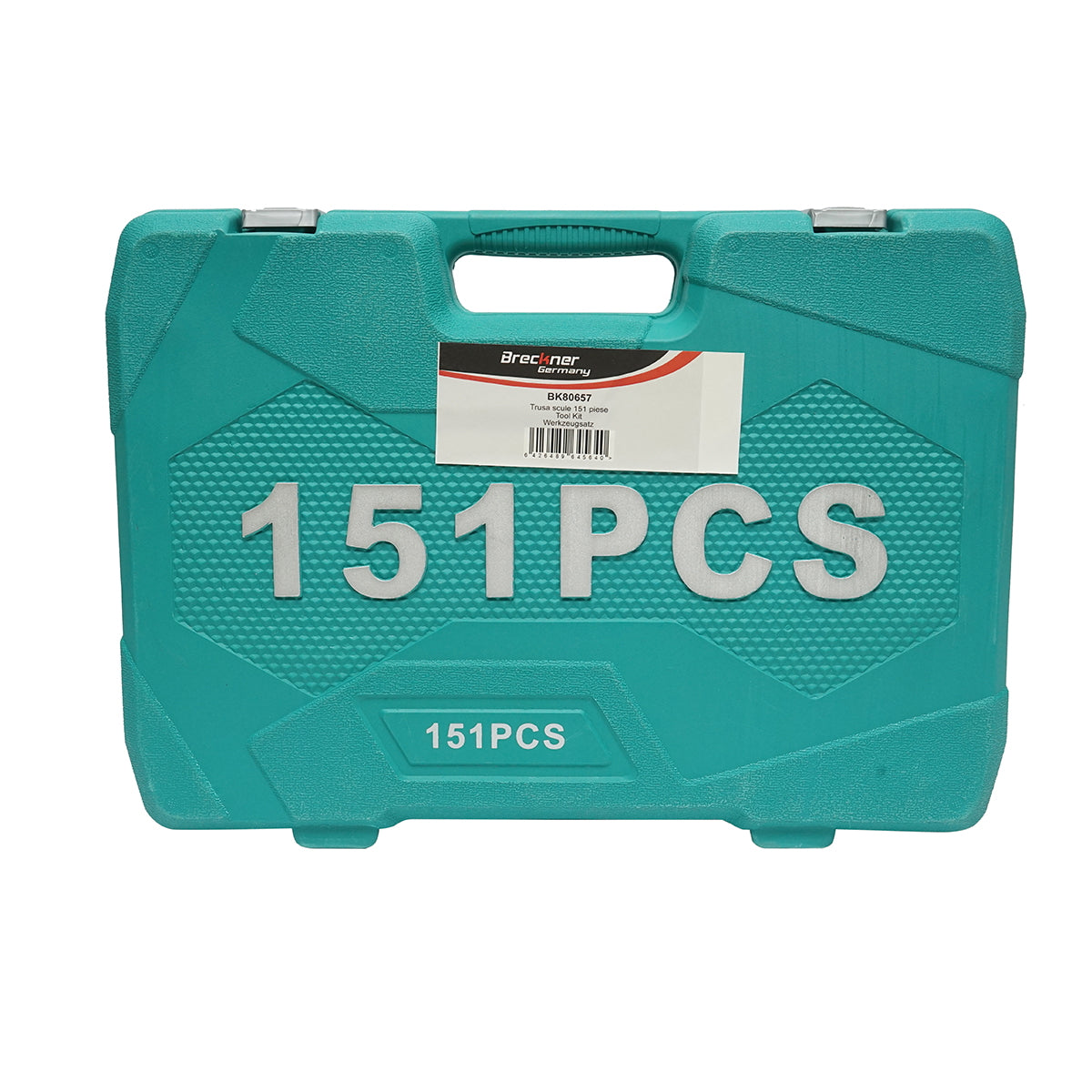 Hexagonal socket wrench set, long socket wrenches, ratchet ring wrenches, bits, hex keys 151 pieces Breckner Germany