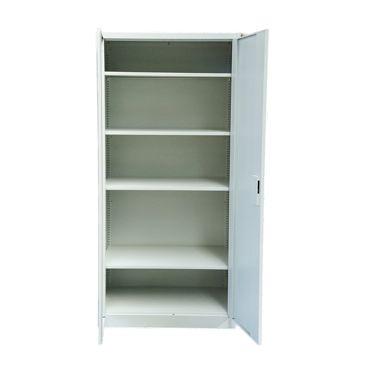 Metal cabinet locker type 1950x920x500mm with 2 secured doors, shelves and bar, gray Breckner Germany