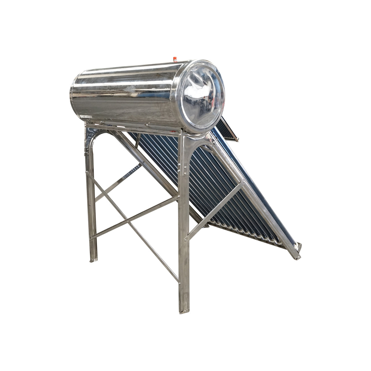 Unpressurized stainless steel solar panel with 15 tubes for hot water, 150L boiler, 1450x490x490mm Breckner Germany