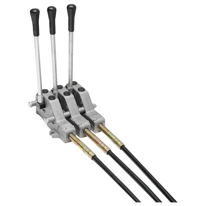 Hydraulic distributor with 3 levers, cable length 2m pressure 250 bar flow 80L/min Breckner Germany