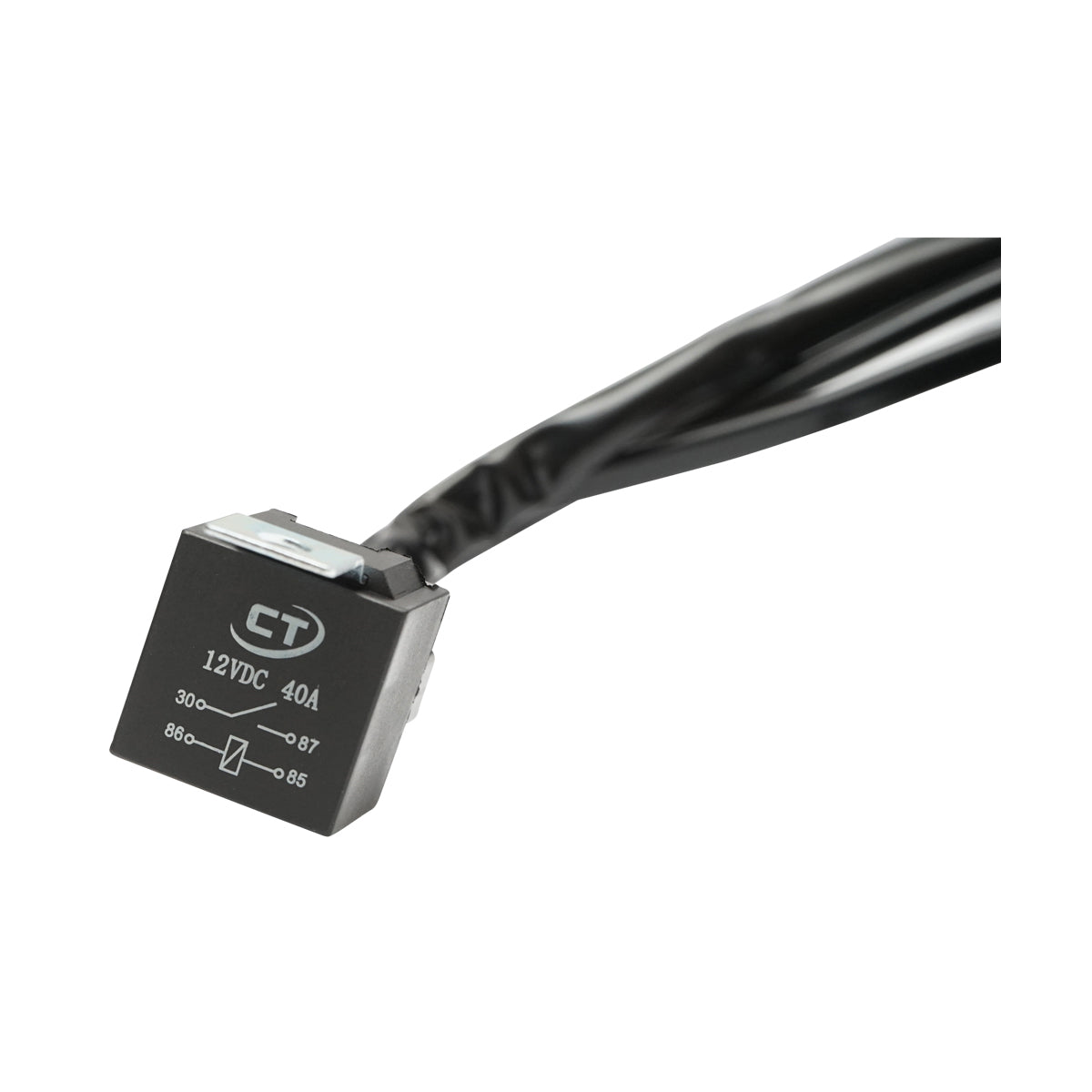 Wiring with relay button and fuse for DC 12V projectors