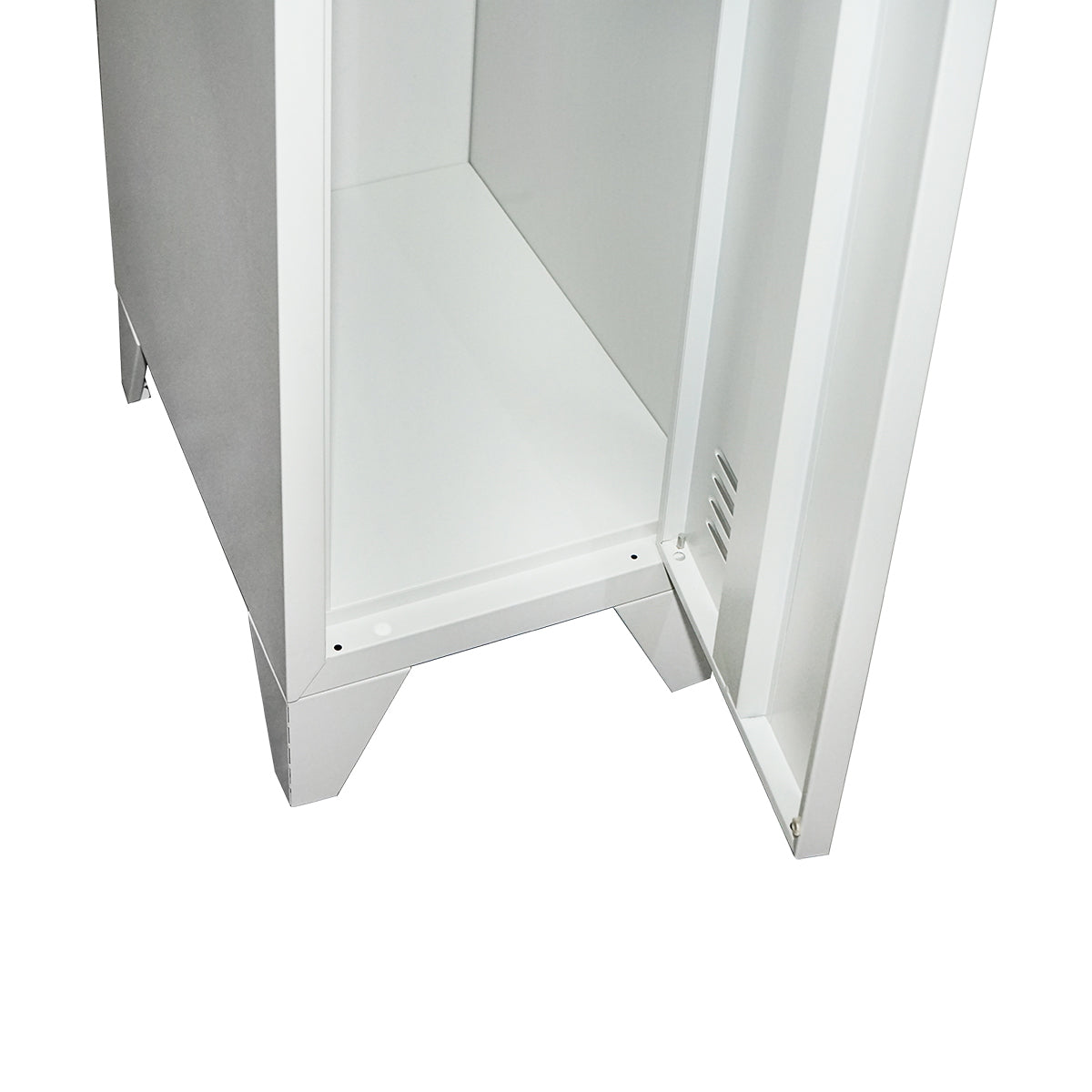 Locker, metal wardrobe with one door and key 1700x300x450mm Breckner Germany