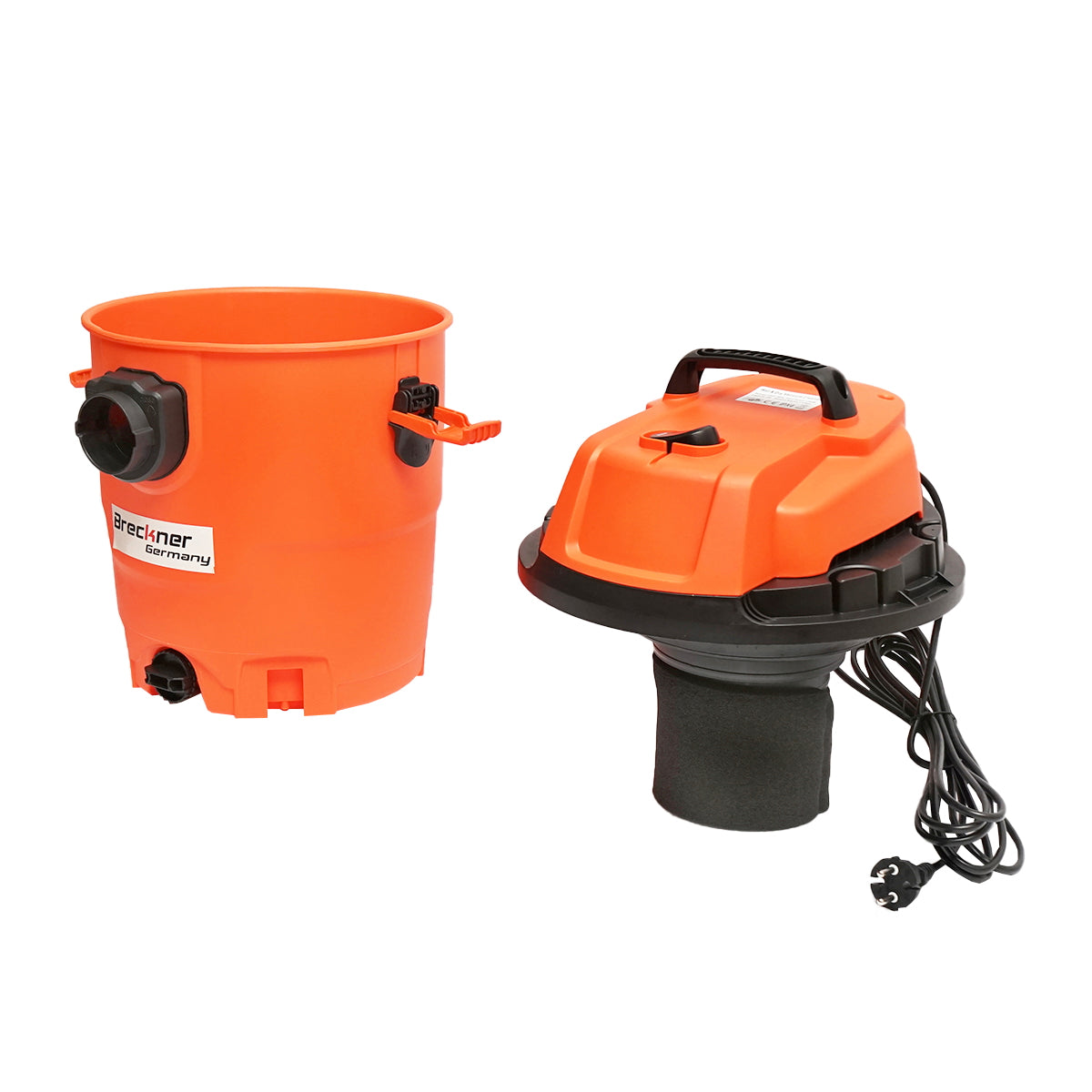 Professional industrial vacuum cleaner volume 20L 220V 1200W body made of PP plastic Breckner Germany