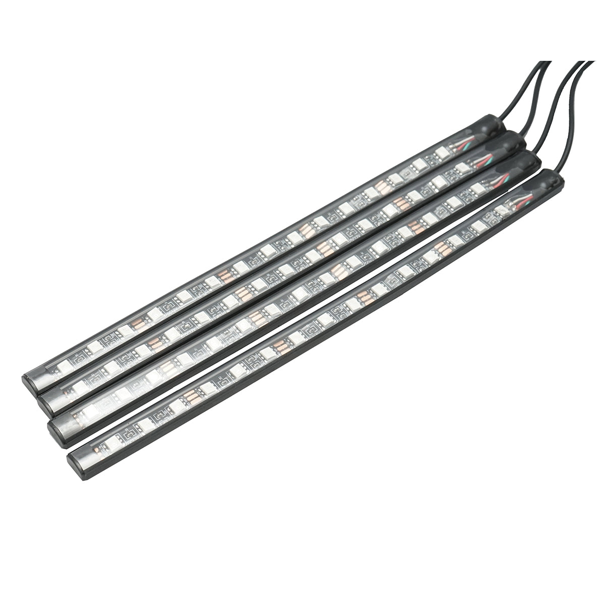 12V LED ambient light strip for cars, 9W with remote control, music control 4x26.7cm RGB Breckner Germany