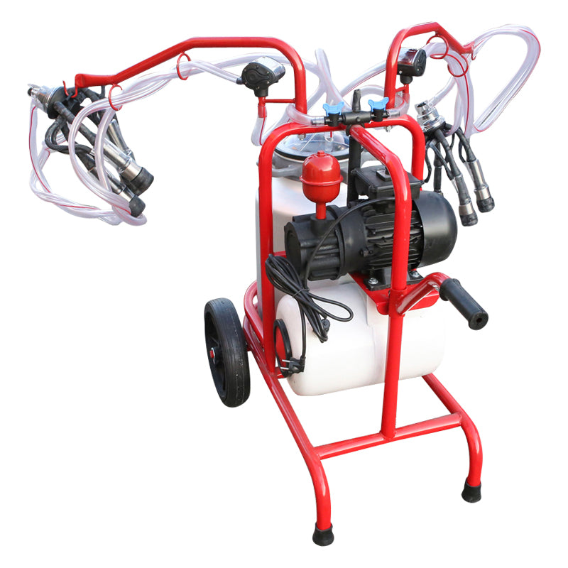 2-station milking machine, 40L aluminum tank with bottle, vacuum reservoir Breckner Germany