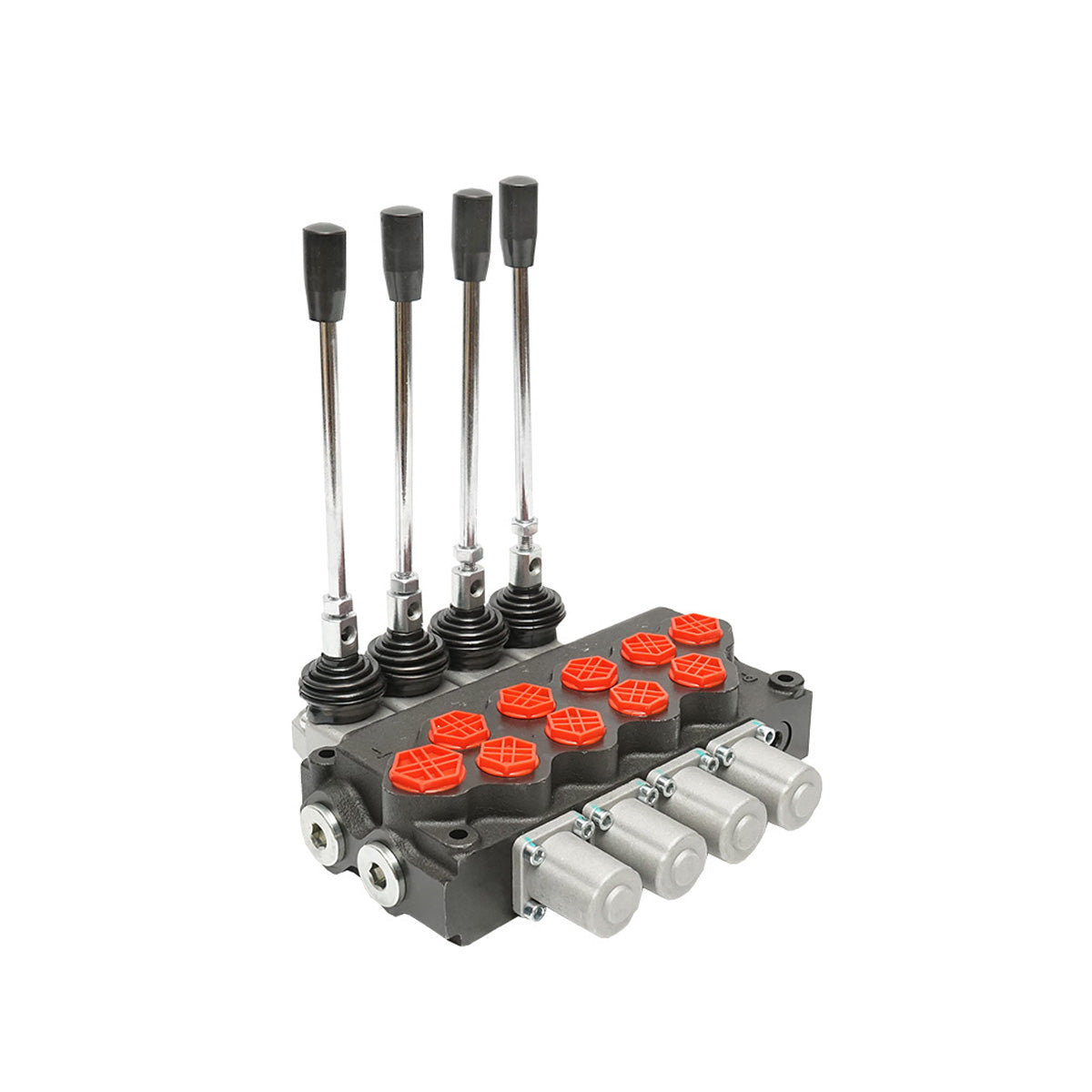 Hydraulic distributor with 4 levers safety valve SD11 flow 80L/min lever and reduction -15 /+80 Breckner Germany