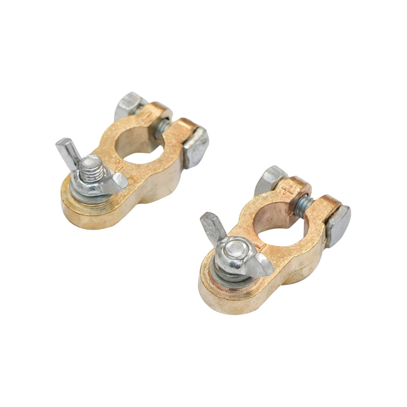 Set of copper battery terminals with HD Heavy Duty Breckner Germany