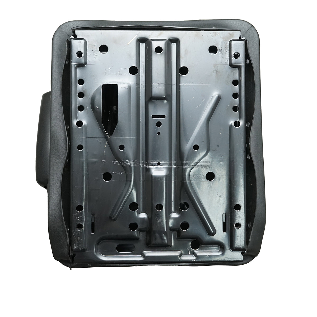 Universal seat with safety belt, headrest, and armrests for agricultural or industrial machinery